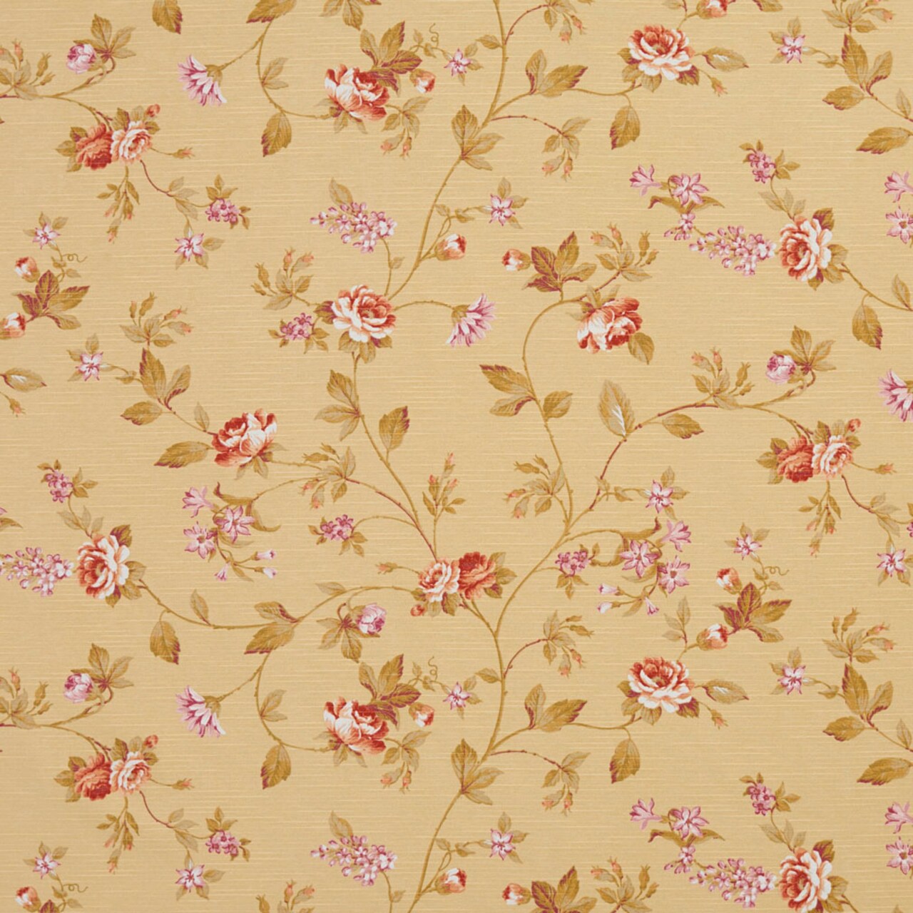 Upholstery Fabric - Gold & Yellow,Orange & Rust Floral Upholstery Fabric 54 Inches"